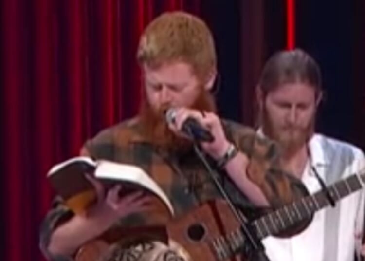 At his Grand Ole Opry debut, Oliver Anthony read a passage from the New Testament Book of Matthew.