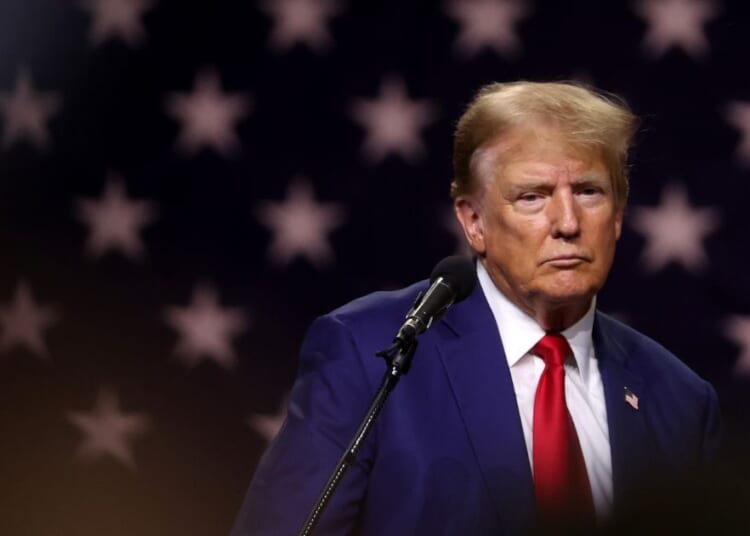 Former President Donald Trump delivers remarks during a campaign rally on Dec. 17 in Reno, Nevada.