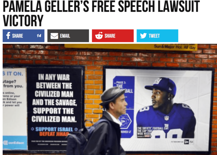 BREITBART NEWS: Seattle Imposes Ad Ban to Annul Pamela Geller’s Free Speech Lawsuit Victory