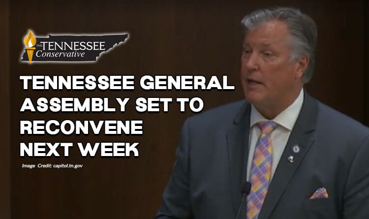 Tennessee General Assembly Set To Reconvene Next Week