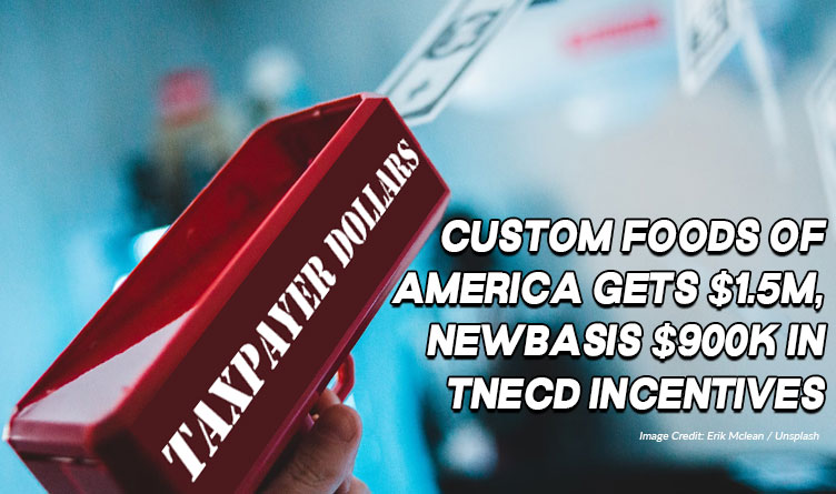 Custom Foods Of America Gets $1.5M, NewBasis $900K In TNECD Incentives