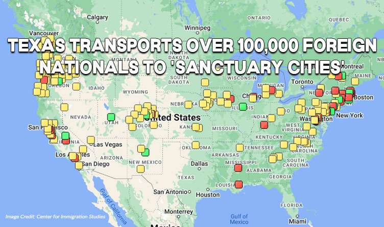 Texas Transports Over 100,000 Foreign Nationals To 'Sanctuary Cities'