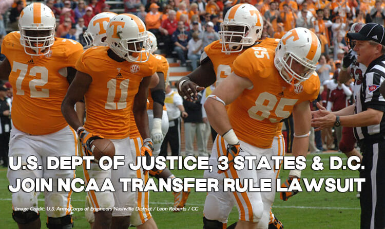 U.S. Dept Of Justice, 3 States & D.C. Join NCAA Transfer Rule Lawsuit