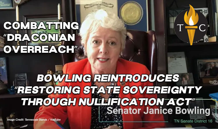 Combating “Draconian Overreach,” Sen. Janice Bowling Reintroduces “Restoring State Sovereignty Through Nullification Act”