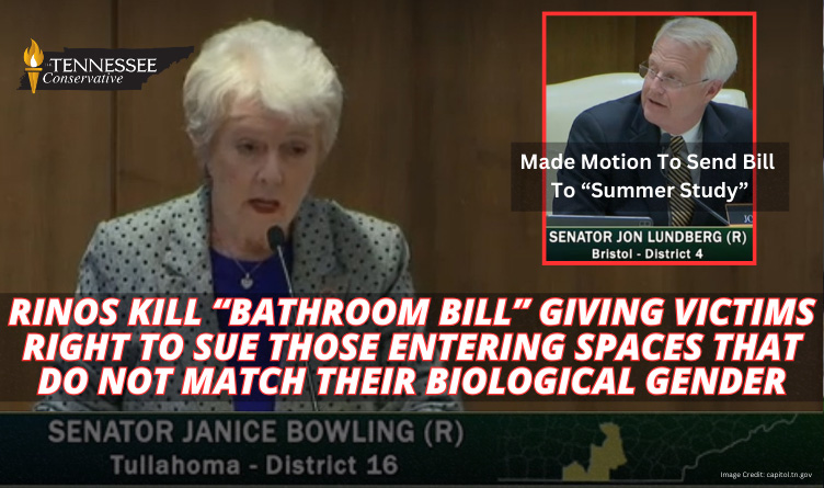 RINOs Kill “Bathroom Bill” Giving Victims Right To Sue Those Entering Spaces That Do Not Match Their Biological Gender