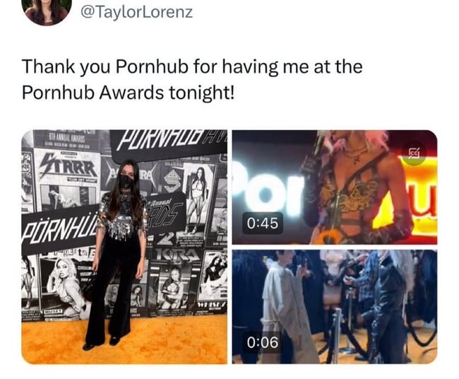 Taylor Lorenz Celebrates at the Porhub Awards – HotAir