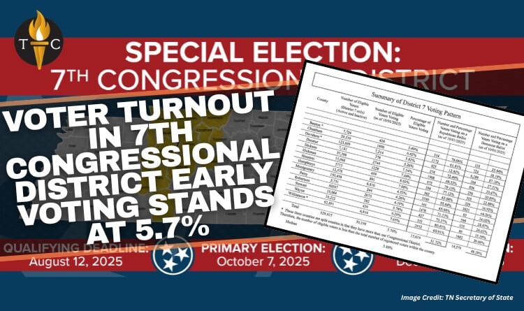 Voter Turnout In 7th Congressional District Early Voting Stands At 5.7%