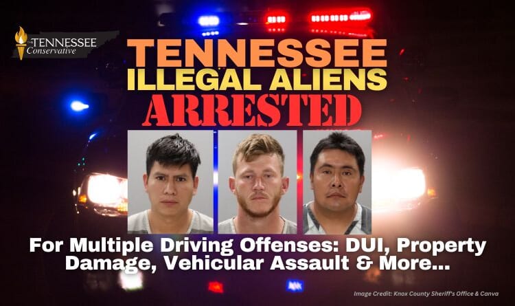 Tennessee Illegal Aliens Arrested for Multiple Driving Offenses: DUI, Property Damage, Vehicular Assault & More...