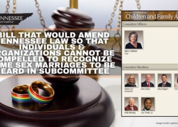 Bill That Would Amend Tennessee Law So That Individuals & Organizations Cannot Be Compelled To Recognize Same Sex Marriages To Be Heard In Subcommittee