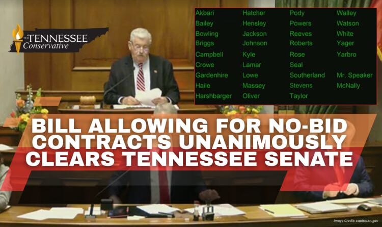 Bill Allowing For No-Bid Contracts Unanimously Clears Tennessee Senate