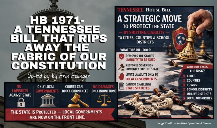 HB1971,  A Tennessee Bill That Rips Away The Fabric Of Our Constitution (Op-Ed By Erin Eslinger)
