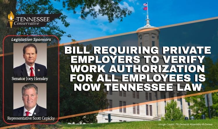 Bill Requiring Private Employers To Verify Work Authorization For All Employees Is Now Tennessee Law