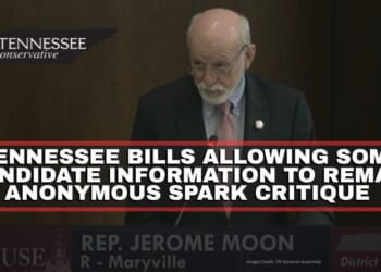 Tennessee Bills Allowing Some Candidate Information To Remain Anonymous Spark Critique