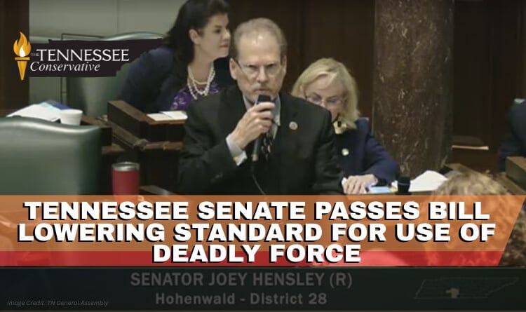 Tennessee Senate Passes Bill Lowering Standard For Use Of Deadly Force