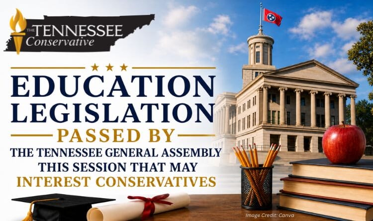 Education Legislation Passed By Tennessee General Assembly This Session That May Interest Conservatives