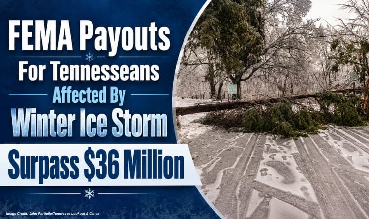 FEMA Payouts For Tennesseans Affected By Winter Ice Storm Surpass $36 Million