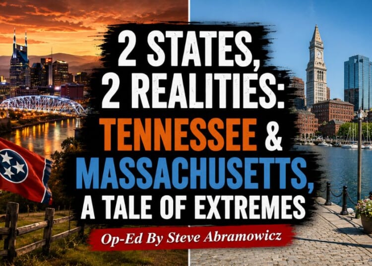 2 States, 2 Realities: Tennessee & Massachusetts, A Tale Of Extremes (Op-Ed By Steve Abramowicz)