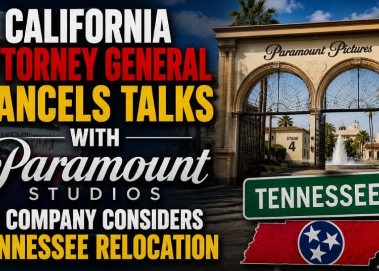 California Attorney General Cancels Talks With Paramount Studios As Company Considers Tennessee Relocation