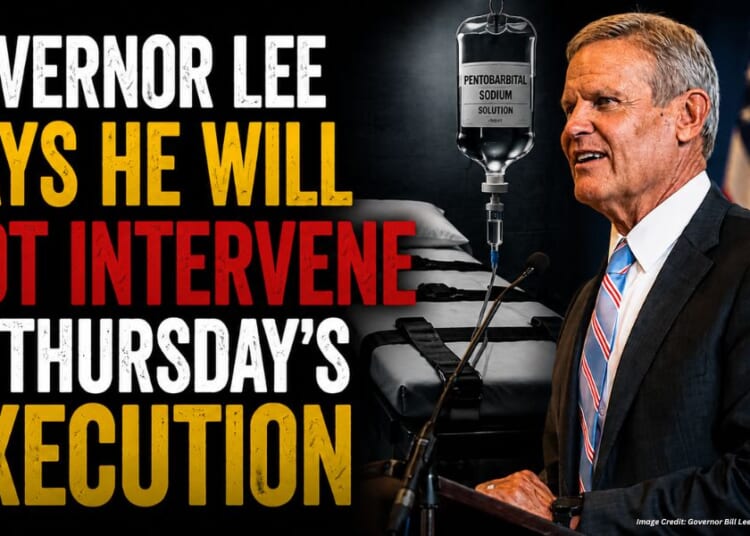 Governor Lee Says He Will Not Intervene In Thursday’s Execution