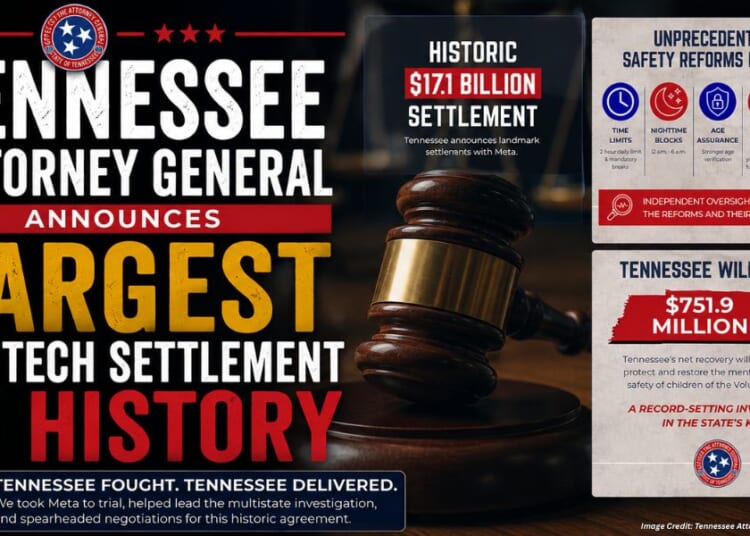 Tennessee Attorney General Announces Largest Big Tech Settlement In History