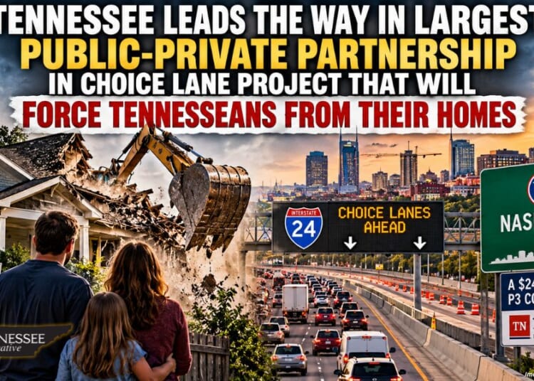 Tennessee Leads The Way In Largest Public-Private Partnership In Choice Lane Project That Will Force Tennesseans From Their Homes
