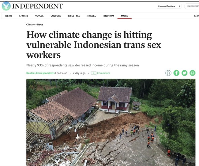 Trans sex workers climate change